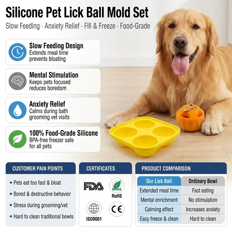 犬用 舐め ボール ペット インタラクティブ 噛む おもちゃ Long-Lasting Keep Your Pup Distracted 安全 簡単 清潔 Fillable 犬用 - main product image