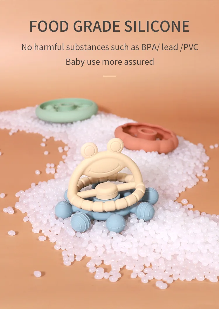 Non Toxic Baby Teether Silicone Toys Bpa Free Food Grade Chew Silicone Baby Teether - detail view 8