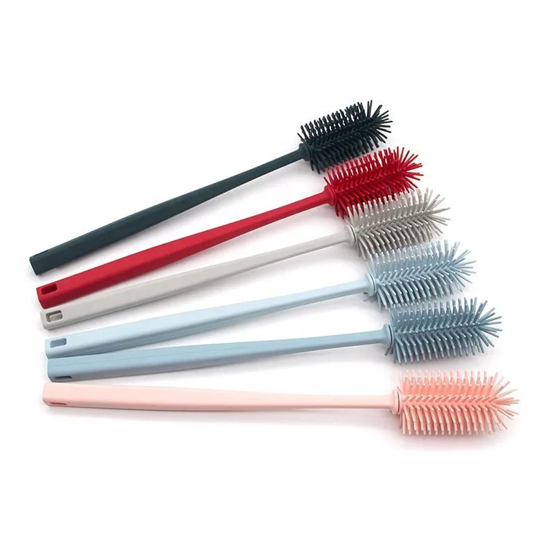 Wholesale Silicone Baby Bottle Cleaning Brush Reusable Baby Bottle Brush - detail view 5