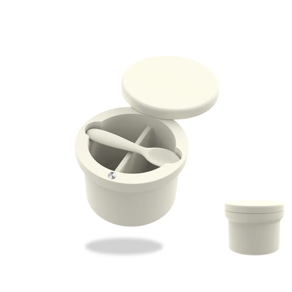 Custom Logo Bowl Non Toxic Food Grade Silicone Gyro Baby Feeding Bowl With Lid - main product image