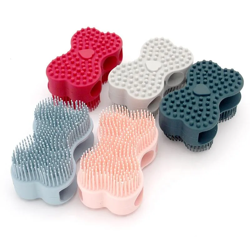 100% Silicone Gentle Nubs Massage Scrubber Skin Exfoliation Cellulite Treatment Silicone Brush Shower Baby Brush - custom silicone manufacturer