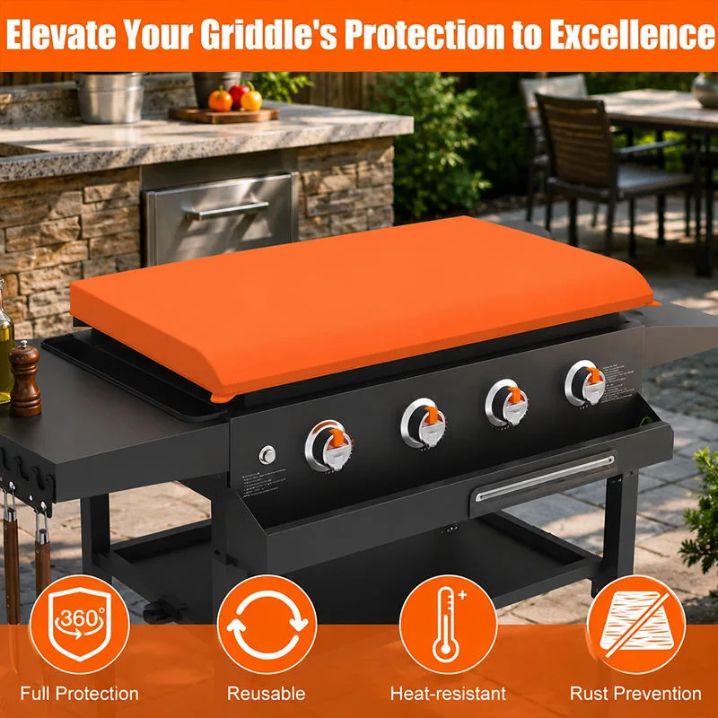 Custom 17/22/28/36 Inch Silicone Griddle Mat Food Grade Protective Cover for Blackstone BBQ Grill Accessory - detail view 3