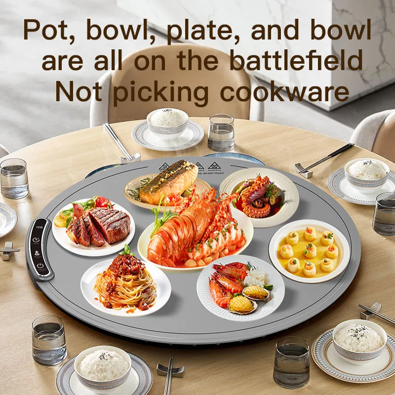 Heating Silicone Electric Warming Tray Food Warming Mat Roll up Buffet Hot Plates Heat Pad for Parties Home Travel - detail view 5