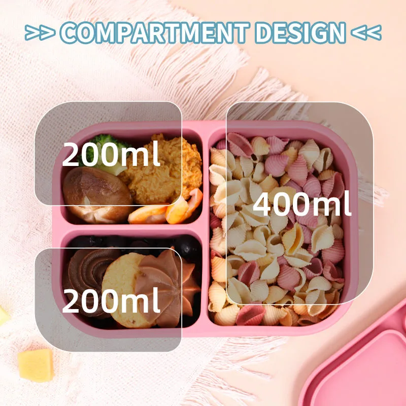 Custom Logo BPA Free Portable Leakproof Bento Lunch Boxes Leak Proof Large Square Lunch Box - detail view 3