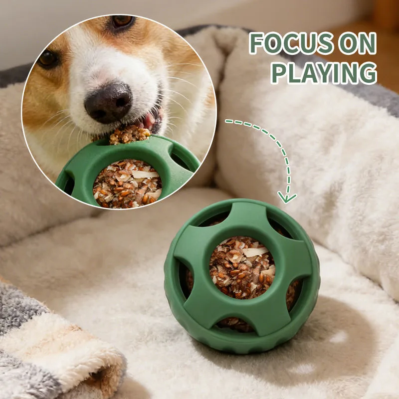 Dog Chew Toy Natural Rubber Toy Interactive Food Treat Ball Dog Pet Interactive Chew Toy Dog Treat Ball - detail view 2