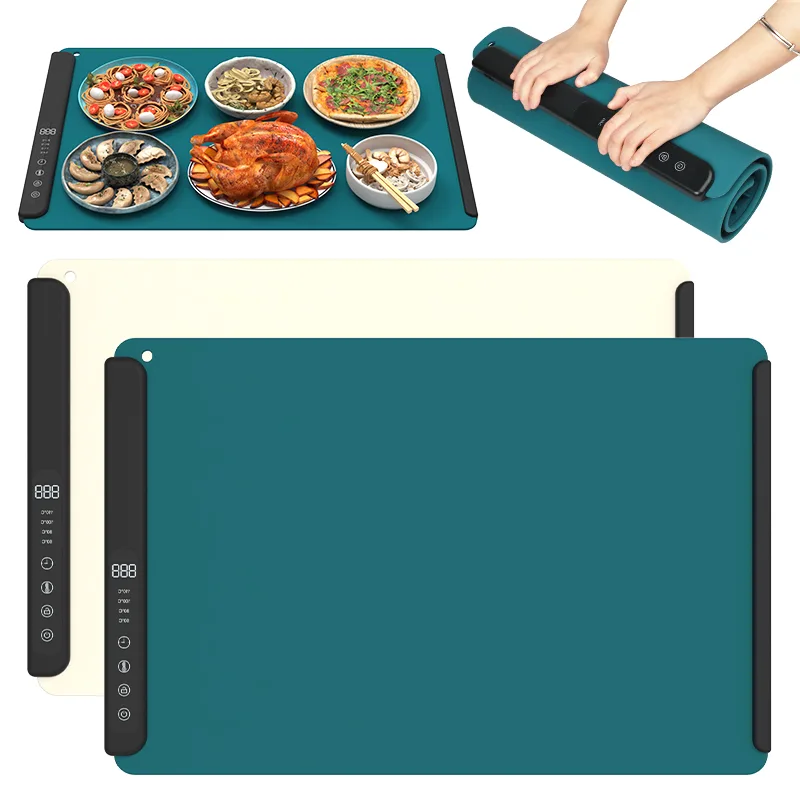 2026 Hot Portable Electronic Food Warming Tray Water Proof Coating Heating Mat Board Food Warming Mat - main product image