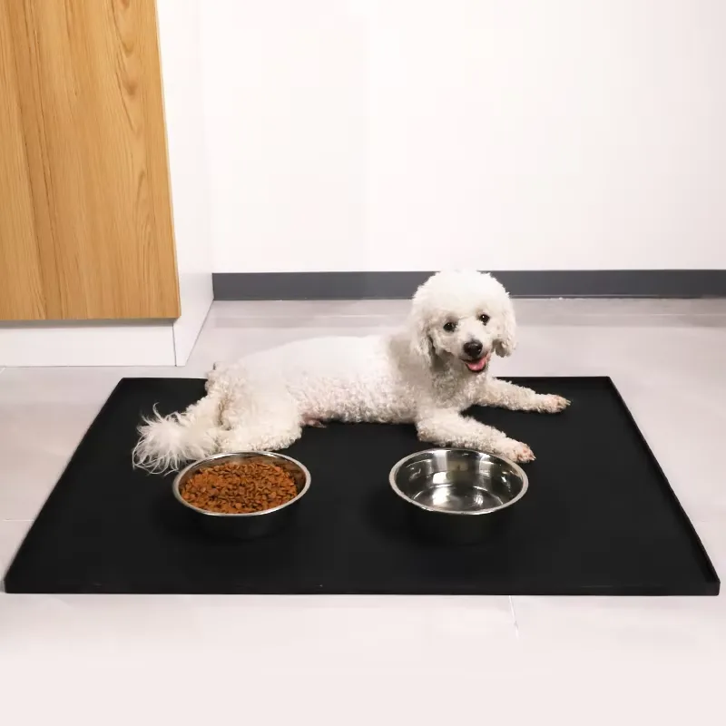 Sem BPA Rectangle-Shaped silicone cão alimentação tapete antiderrapante não-Spills animais - main product image