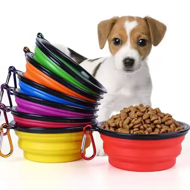 Top Ranking Manufacture Portable Foldable Dog Bowl Food Water Feeding Silicone TPE Collapsible Pet Bowl - detail view 9