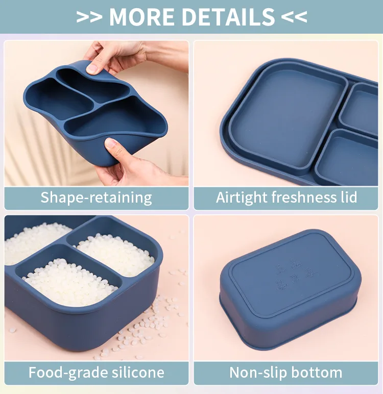 Custom Logo BPA Free Portable Leakproof Bento Lunch Boxes Leak Proof Large Square Lunch Box - detail view 10