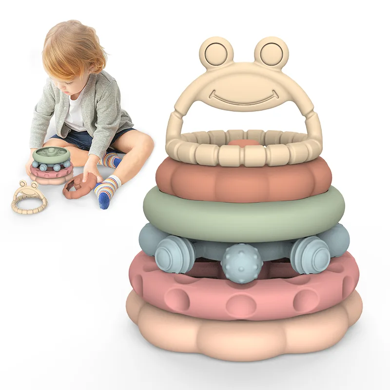 ソフト シリコーン リング Chewable 歯がため BPAフリー 食品グレード おもちゃ ベビー Teething - main product image