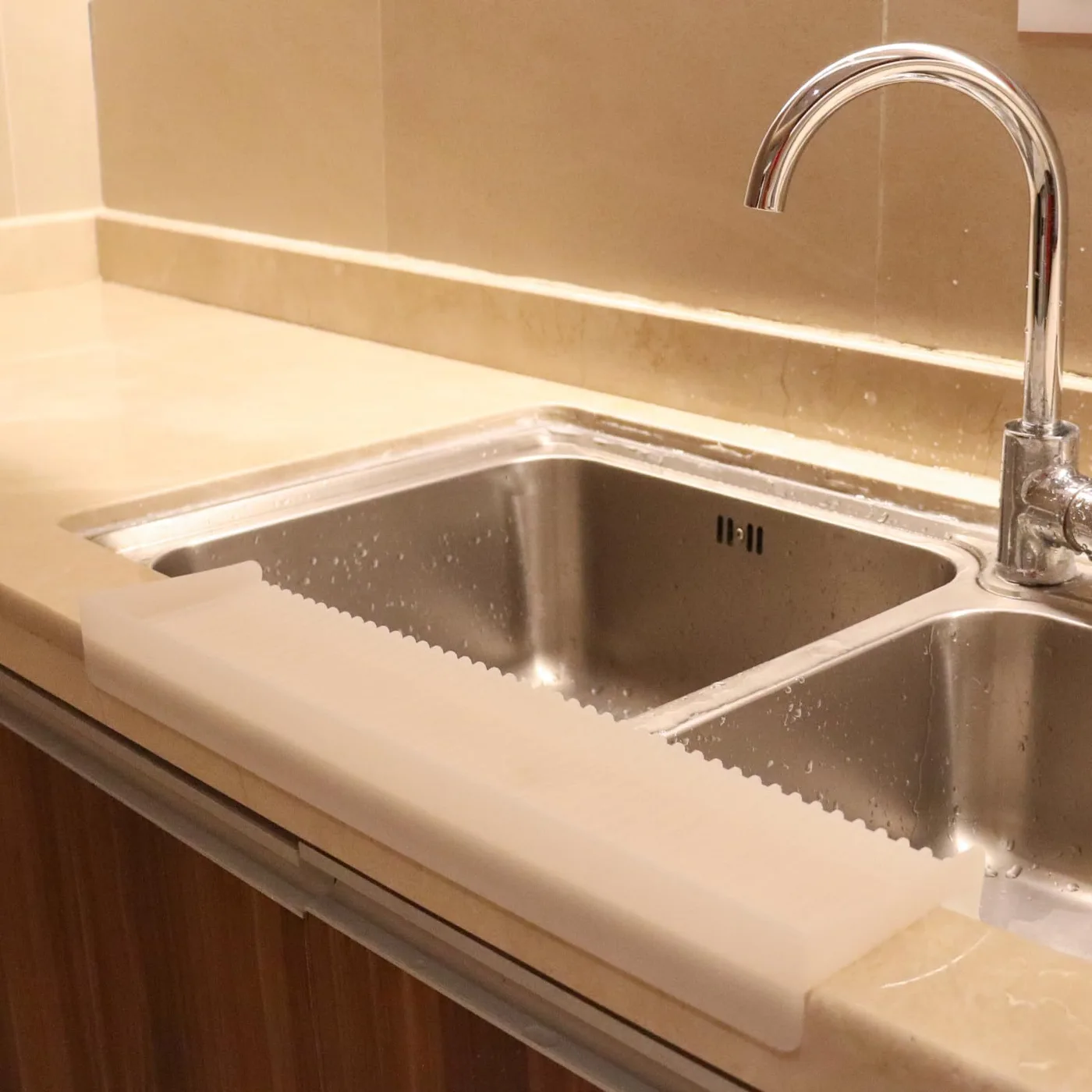Custom Waterproof Silicone Sink Drain Mat Faucet Guard Draining Mat for Kitchen Sink - detail view 8