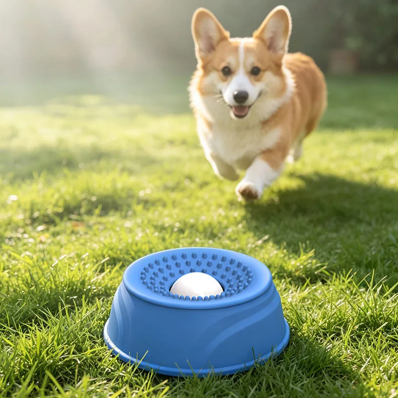 Silicone Slow Feeder Dog Bowl Anti-Choking Food Licking Plate Auto-Eating Feature for Dogs - detail view 5