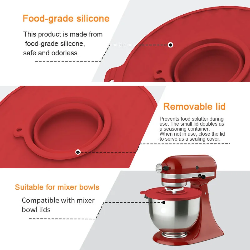 Silicona cuenco forros tapa Kitchenaid batidores 5 Quart Mixing cuenco forro reutilizable - detail view 4