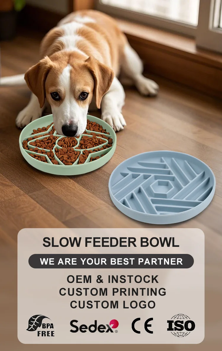 2027 nouveau anti-Choking lent alimentation chat chien Disc écologique silicone animaux - detail view 6