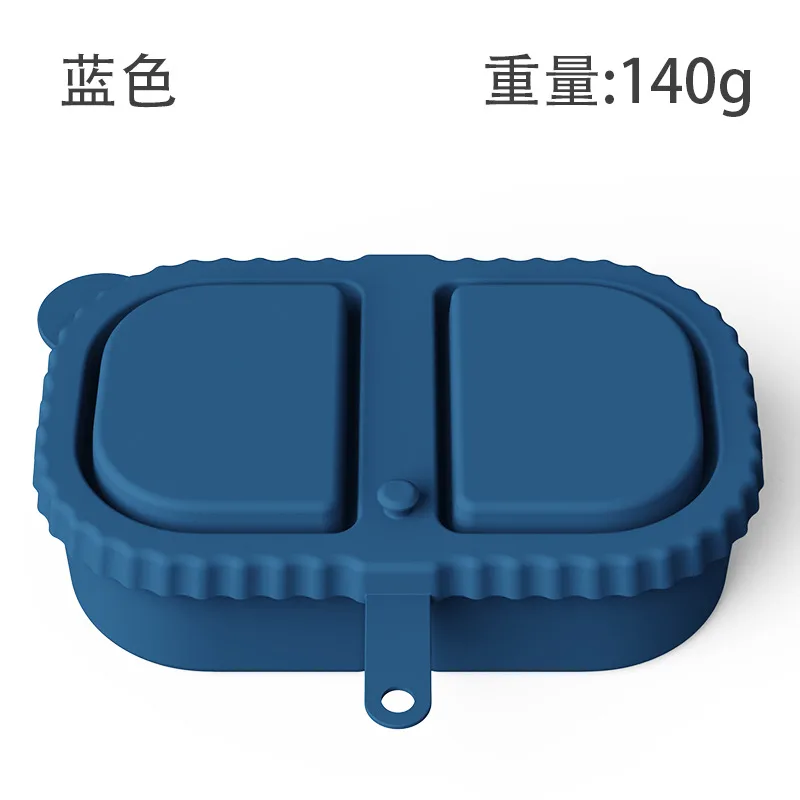 Collapsible Outdoor Snack Silicone Container Double Compartment Leak-Proof Silicone Reusable Snack Containers with Lids - detail view 5