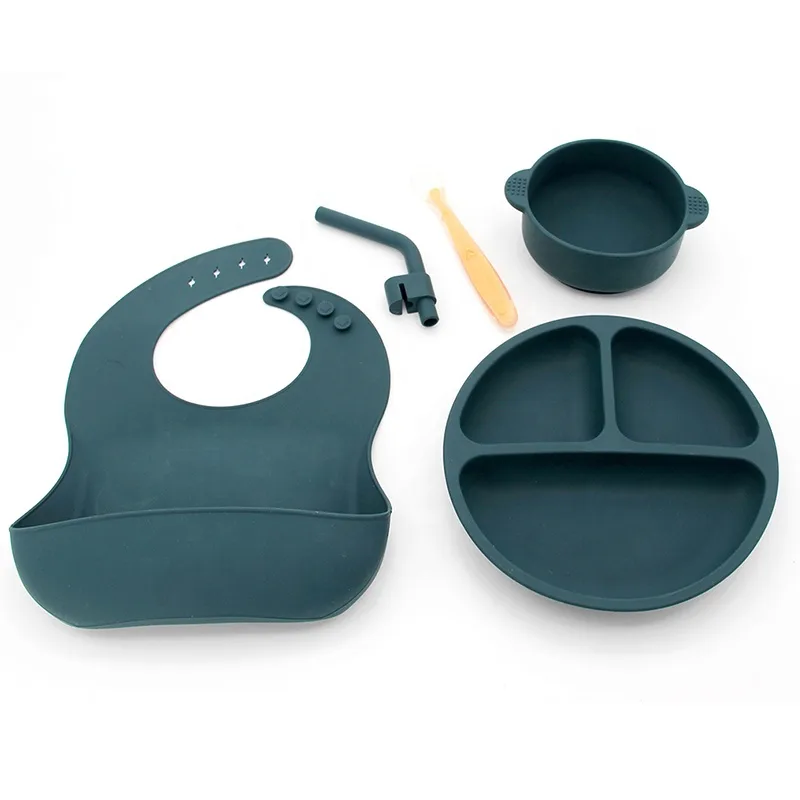 New Arrival Silicone Baby Plate With Suction Eco-friendly Platos De Silicona Para Bebes for Baby Non-toxic Platos De Silicona - detail view 6