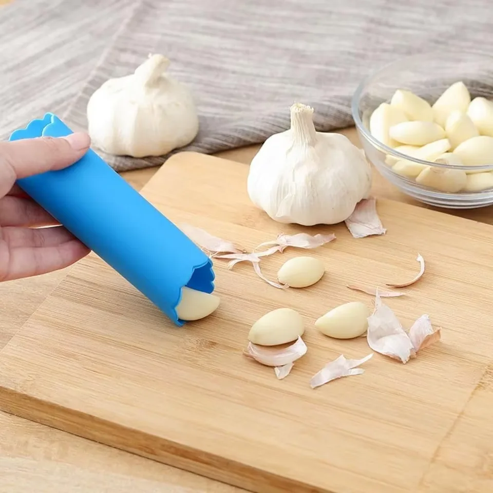 Silicona verdura herramienta Manual Operation Garlic Peeler Roller Keeper Aluminum Metal - main product image