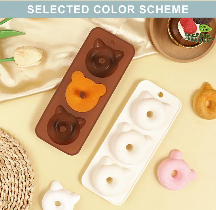 Top Rankings Food-Grade Silicone Round Donut Mold Easy Release Oven Cake Baking Tool - detail view 7