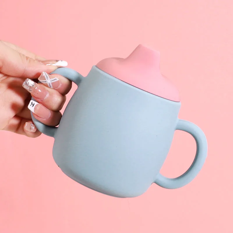 Unbreakable BPA-Free Silicone Baby Sippy Cup with Soft Spout Dishwasher Safe Toddler Training Cup - detail view 2