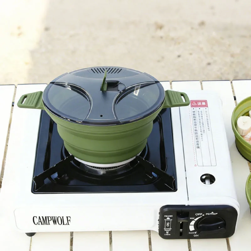 Cocina exterior Soup PotSports viaje Picnic olla Camping Instant Noodles plegable Kettle - detail view 1