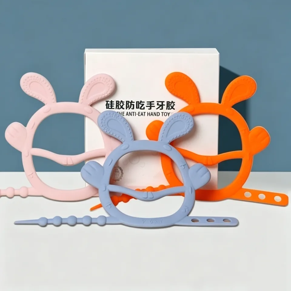 OEM ODM Baby Teething Silicone Soft Toy Safe Easy to Hold Baby Silicone Teethers - detail view 2