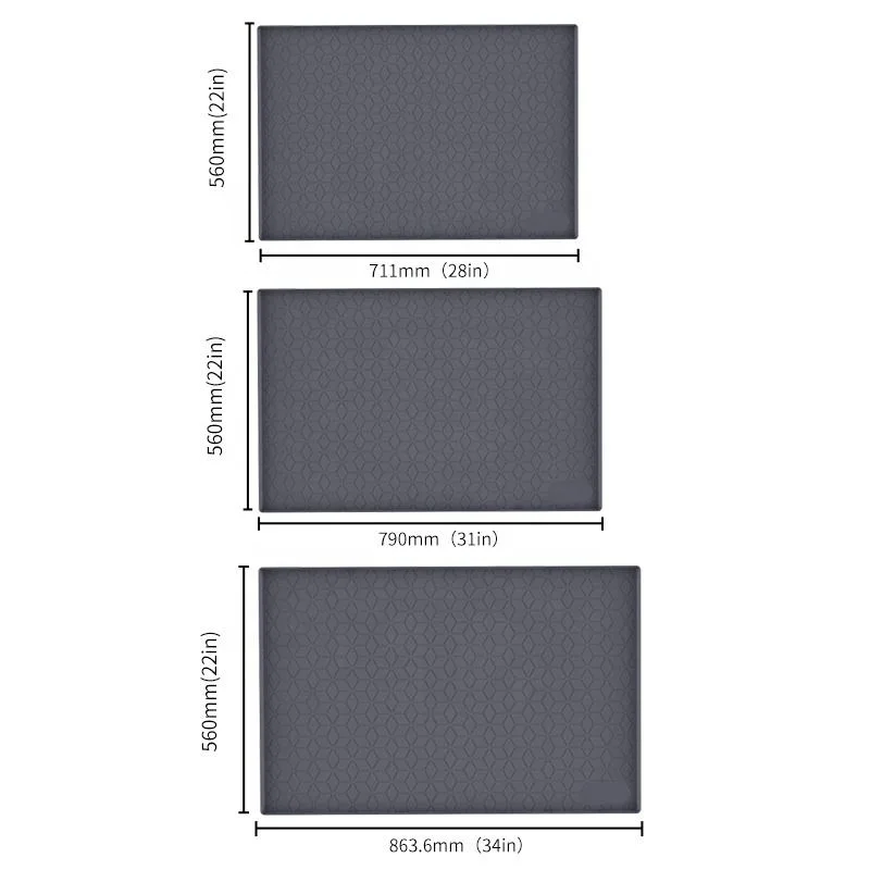 2025 New Kitchen Silicone Sink Mat Custom Waterproof Hole Anti-slip Silicone Kitchen Cabinet Protector Mat Under Mat - detail view 5