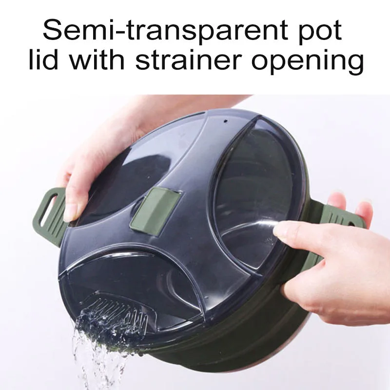 Cocina exterior Soup PotSports viaje Picnic olla Camping Instant Noodles plegable Kettle - detail view 3