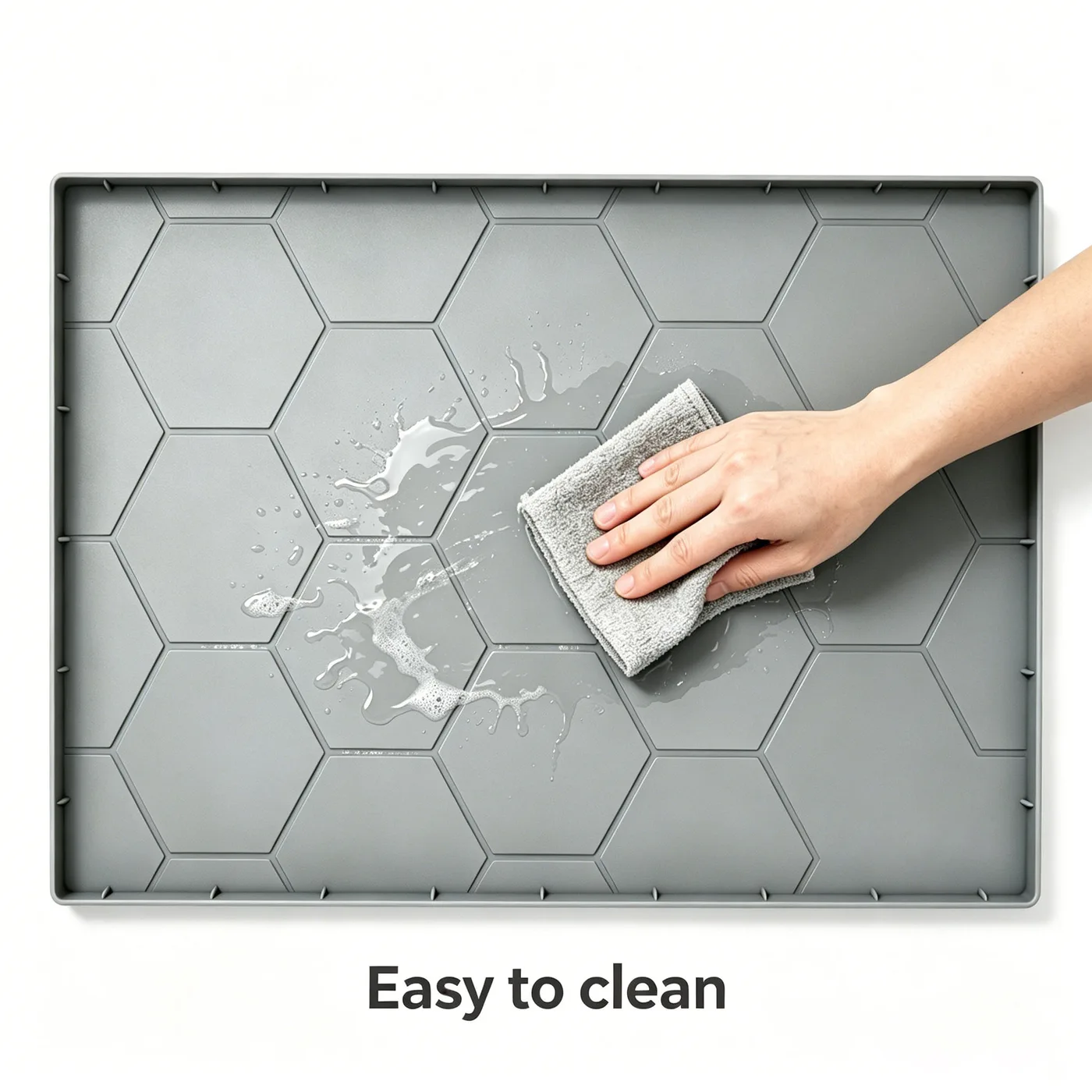 Modern Silicone Kitchen Cabinet Mat Bathroom Storage Mat Silicone Under Sink Shelf Drawer Liner - detail view 4