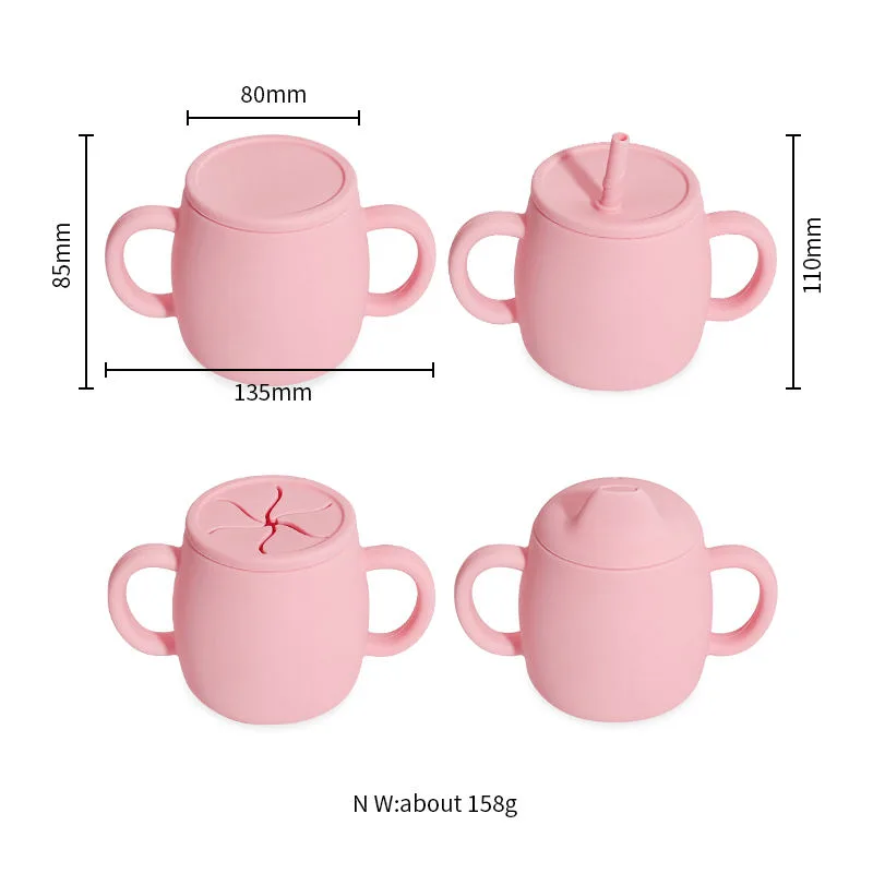Unbreakable BPA-Free Silicone Baby Sippy Cup with Soft Spout Dishwasher Safe Toddler Training Cup - detail view 5