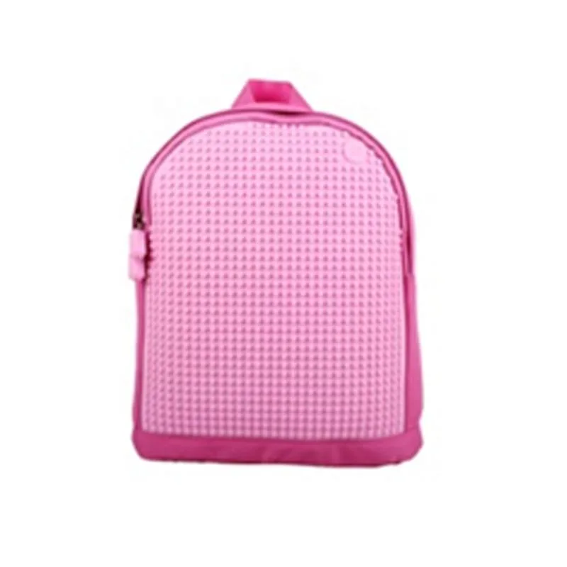 New Pink Pixel Backpack Unique Jigsaw Puzzle Bag Schoolbag Educational DIY Toys Great Holiday Gift for Children - detail view 5