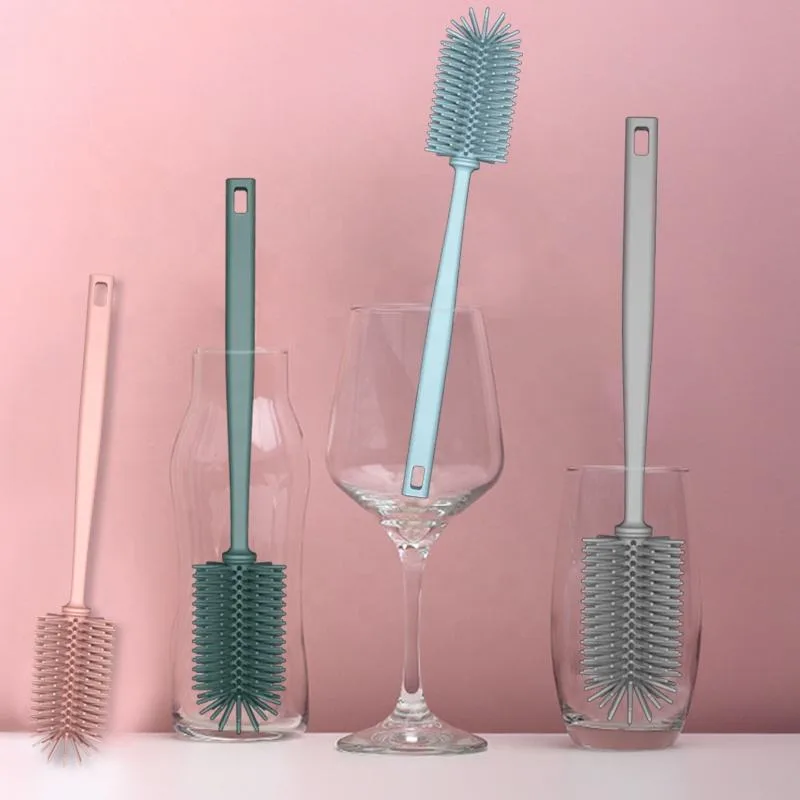 Wholesale Silicone Baby Bottle Cleaning Brush Reusable Baby Bottle Brush - detail view 3