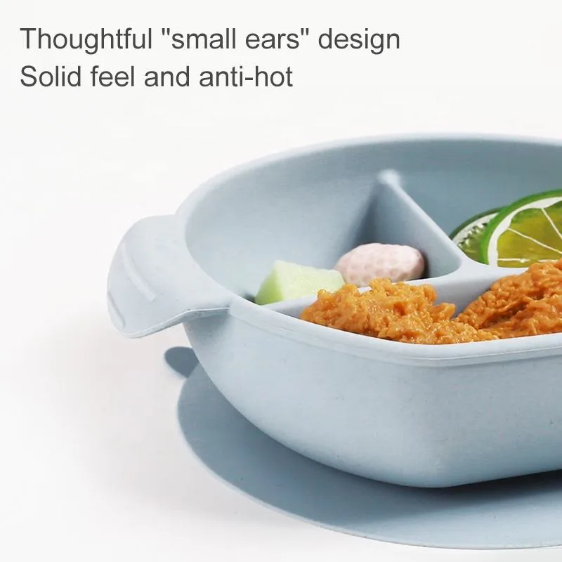 Custom Baby Feeding Bowl Set with Suction Cup Base Food Grade Non-Toxic BPA Free Silicone Baby Bowl for Toddlers - detail view 4