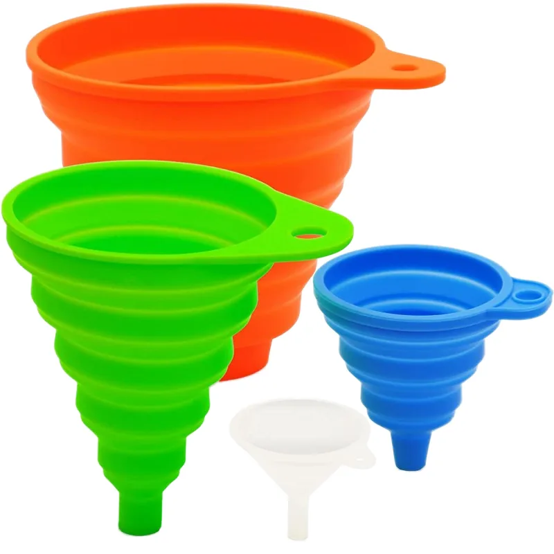 Silicona plegable grande embudo herramientas cocina Gadgets accesorios Funnels agua botella - detail view 3