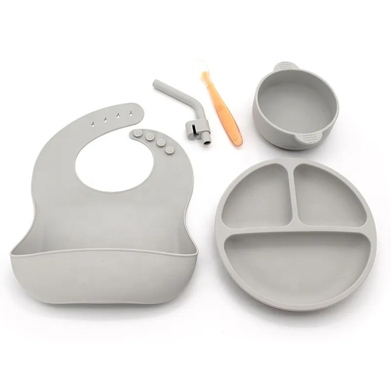 New Arrival Silicone Baby Plate With Suction Eco-friendly Platos De Silicona Para Bebes for Baby Non-toxic Platos De Silicona - detail view 9