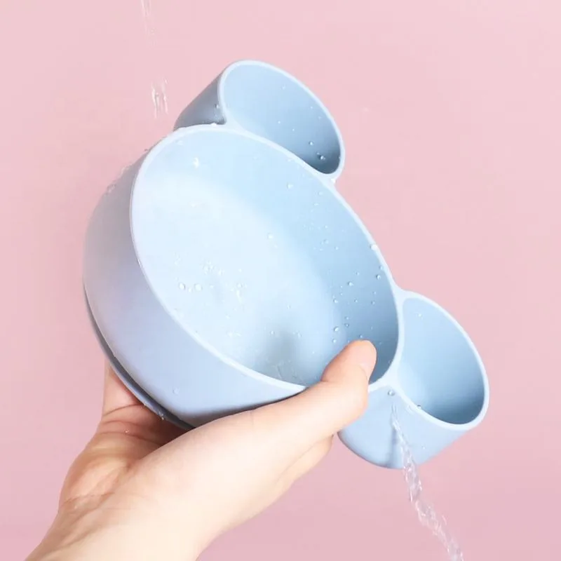 New Design Food Grade Baby Plates and Bowls Kids Dining Feeding Bowl Custom Silicone Baby Suction Bowl - detail view 4