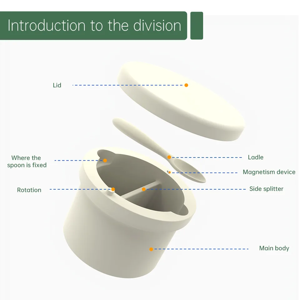 Custom Logo Bowl Non Toxic Food Grade Silicone Gyro Baby Feeding Bowl With Lid - detail view 2