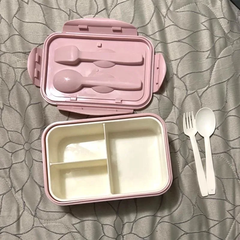 Kids Divided Bento Lunch Box for Kids 3 Compartment Lunch Containers Easy Open School Lunch Containers for Girls Boys - detail view 1