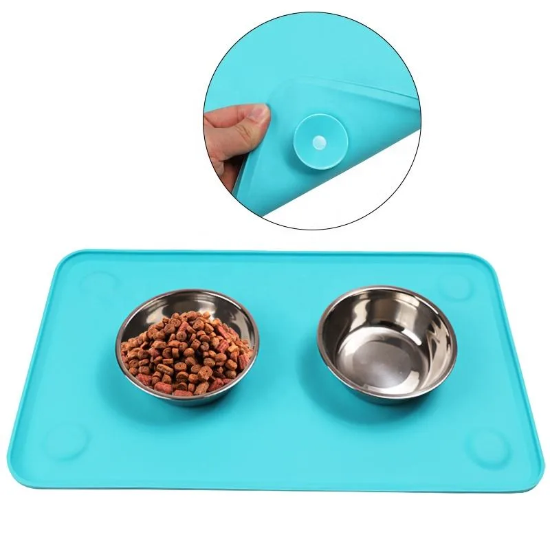 Customised Upgraded Waterproof Pet Car Mat NonSlip Silicone Dog Pet Food Feeding Mat Dog Matt with Strong Suction Cup - main product image