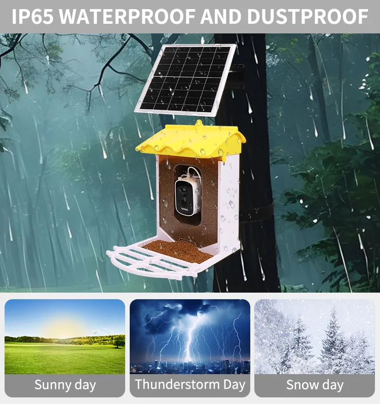 Smart 3.2L Squirrel-Proof Bird Feeder with Automatic Motion Detection Outdoor Wireless WiFi Bird Watching Camera - detail view 8
