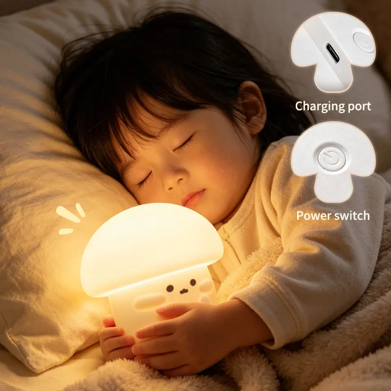 Clap Christmas Lights LED Smart Three-Speed Cute Silicone Night Light for Rooms Eye Protection Sleep Atmosphere Clap Light - LED & Light Therapy - detail view 1