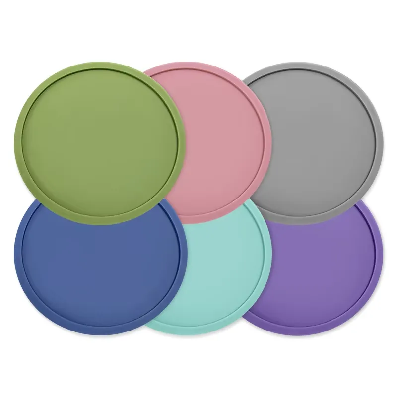 Custom Silicone Rubber Bar Cup Coasters Durable Heat Resistant Drink Cup Mat Kitchen Drinks Insulation Mat - detail view 8