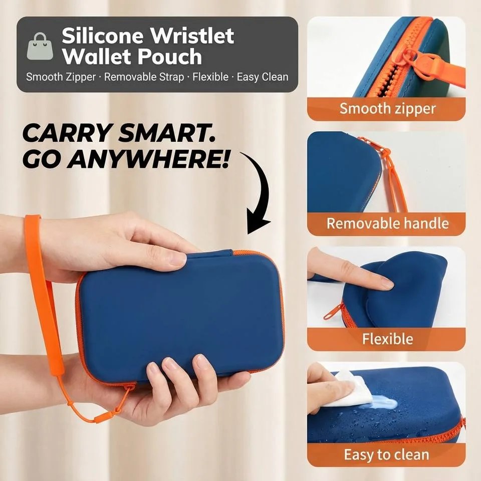 Nouveau grand silicone sac portable maquillage sac de conservation fermeture éclair - main product image