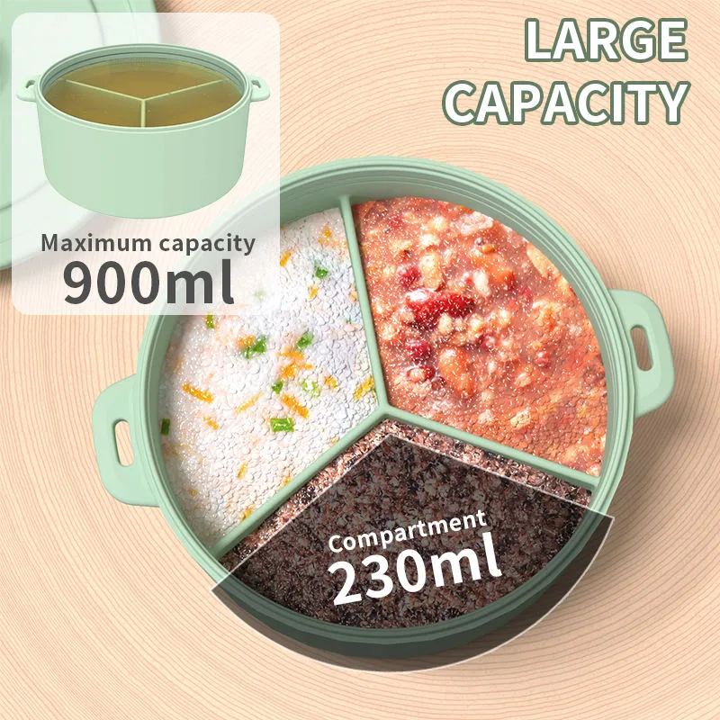 Sin BPA ecológico silicona microondas vaporera perezoso alimentario vaporera cuenco - detail view 2
