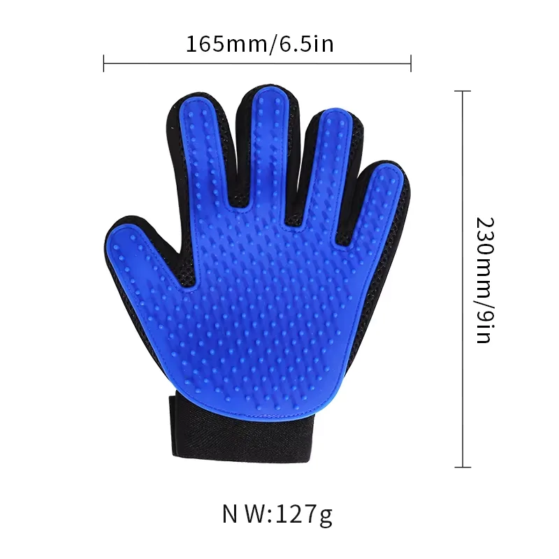 Eco-friendly Silicone Pet Hair Removal Glove for Dogs Gentle Deshedding Cleaning Bath Grooming Tool Brushes Type Application - detail view 8