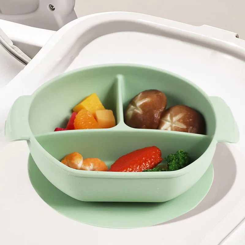 Custom Baby Feeding Bowl Set with Suction Cup Base Food Grade Non-Toxic BPA Free Silicone Baby Bowl for Toddlers - main product image