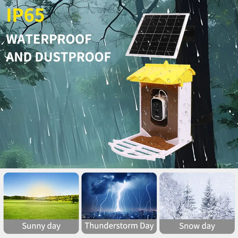 Smart 3.2L Squirrel-Proof Bird Feeder with Automatic Motion Detection Outdoor Wireless WiFi Bird Watching Camera - detail view 2