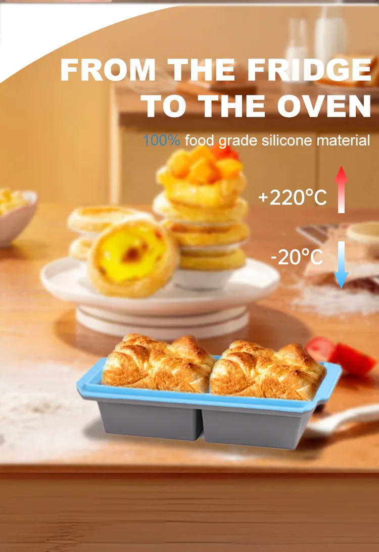 Custom Flexible Wholesale Food Grade Large Square Silicone Mold Easy Release Oven Cake Baking Tool - detail view 8