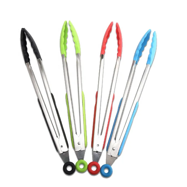 9 pouce 12 pouce Platinum silicone glace Tongs barbecue Tongs alimentaire Tongs - detail view 6