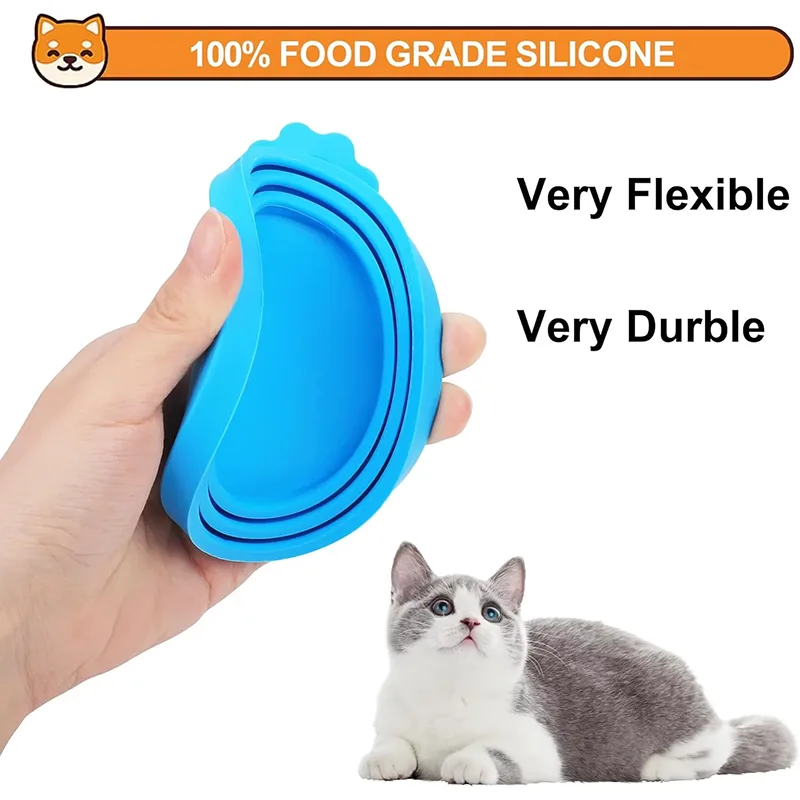Silicone Pet Food Can Covers - Universal Size, BPA Free - detail view 2