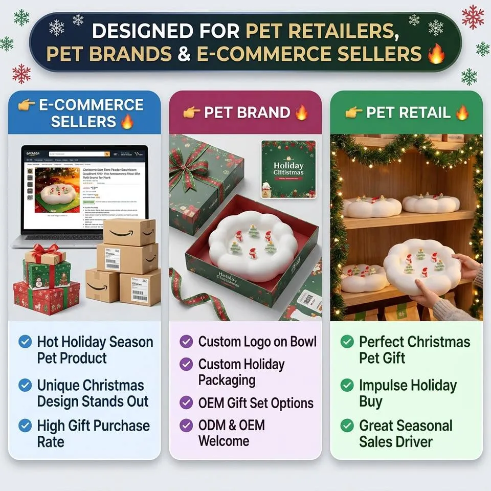 Navidad mascotas perro alfombrilla de lamido lento alimentación cuenco Ready Ship comedero - detail view 5